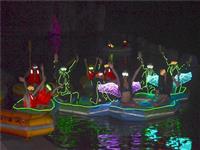 湖南公園開創(chuàng)夜間光線漂流 游客化身“夜精靈”