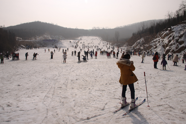 終于來到了嵩山滑雪場